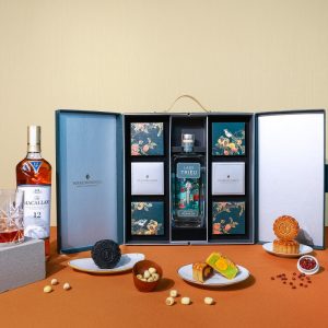 bánh trung thu khách sạn intercontinential hộp 6 bánh kèm 1 rượu whisky luxury